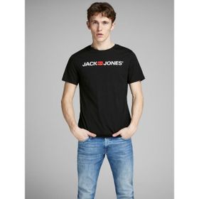 Jack&Jones 12137126 Siyah Yazılı Erkek T-shirt