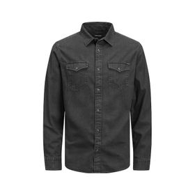 Jack&Jones 12138115 Siyah Denim Erkek Gömlek