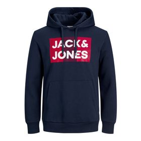 Jack&Jones 12152840 Gri Kapüşonlu Kanguru Cepli Sweatshirt