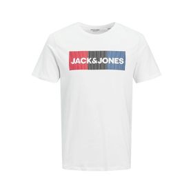 Jack&Jones 12158505 Beyaz Baskılı Erkek T-shirt