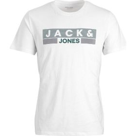 Jack&Jones 12158505 Beyaz Baskılı Erkek T-shirt
