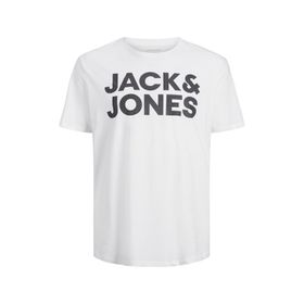 Jack&Jones 12158505 Beyaz Baskılı Erkek T-shirt