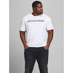 Jack&Jones 12184987 Beyaz Büyük Beden Erkek Tişört