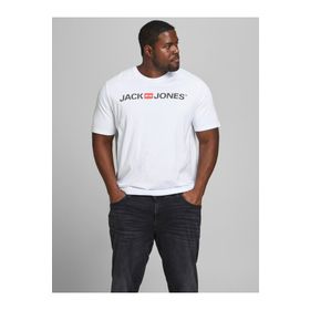 Jack&Jones 12184987 Beyaz Büyük Beden Erkek Tişört