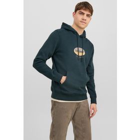 Jack&Jones 12242197 Yeşil Kapüşonlu Erkek Sweatshirt
