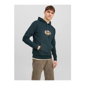 Jack&Jones 12242197 Yeşil Kapüşonlu Erkek Sweatshirt