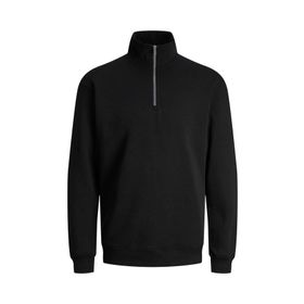 Jack&Jones 12250747 Black Jjebradley Half Zip Erkek Sweatshirt