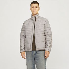 Jack&Jones 12256985-ATM State Packable Puffer Colar Bej Dik Yaka Erkek Mont