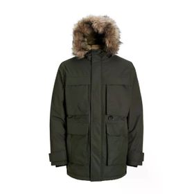 Jack&Jones Kapüşonlu Oversize Sıcak ve Şık Siyah Erkek Kışlık Mont
