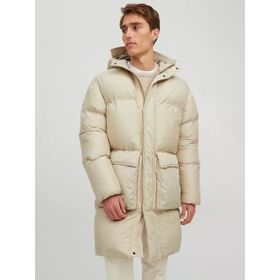Jack&Jones Kapüşonlu Oversize Uzun Minimalist Erkek Mont