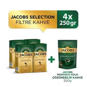 Jacobs Monarch 250 gr Filtre Kahve + Jacobs Monarch 200 gr Filtre Kahve (4 adet)