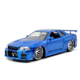Jada Fast Furious Fits Nissan Skyline GT-R R34 1:24 Scale Blue Diecast Car