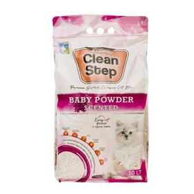 Jadawa 10 lt Clean Step Bebek Pudra Kokulu Topaklanan İnce Taneli Bentonit Kedi Kumu