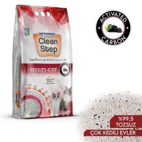 Jadawa 10 lt Clean Step Multi-Cat Aktif Karbonlu Bentonit Topaklanan Kedi Kumu
