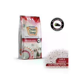 Jadawa 10 lt Clean Step Multi-Cat Çoklu Kediler için Aktif Karbonlu Topaklanan Doğal Kedi Kumu