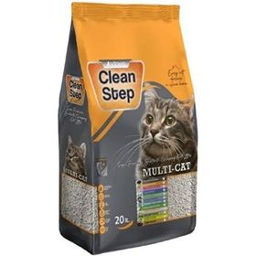 Jadawa 20 lt Clean Step Activated Aktif Karbonlu Çoklu Kediler İçin İnce Taneli Topaklanan Bentonit Kedi Kumu