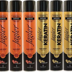 Jagler 400 ml Extra Strong Hold Ekstra Güçlü Tutuş & Minarelli Ekstra Sert Karma 6'lı Saç Spreyi Set