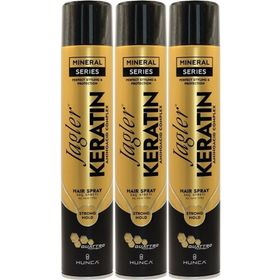 Jagler Keratin Strong Hold-Minarelli Ekstra Sert Keratinli 3x400 ml Saç Spreyi