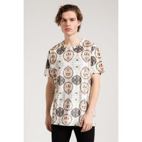 JAHR MARC Aztek Krem Kadife Erkek T-shirt