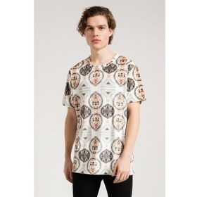 JAHR MARC Aztek Krem Kadife Erkek T-shirt