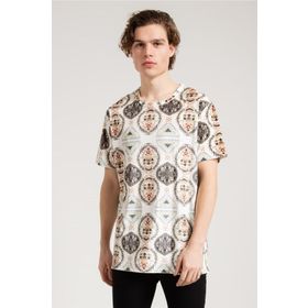 JAHR MARC Aztek Krem Kadife Erkek T-shirt