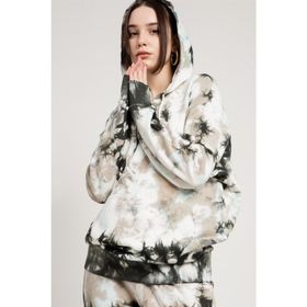 JAHR MARC Batik Yıkamalı Gri Oversize Kapüşonlu Kadın Sweatshirt
