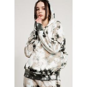 JAHR MARC Batik Yıkamalı Gri Oversize Kapüşonlu Kadın Sweatshirt
