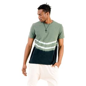 JAHR MARC Batik Yıkamalı Yeşil Erkek T-Shirt