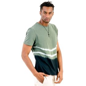 JAHR MARC Batik Yıkamalı Yeşil Erkek T-Shirt