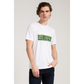 JAHR MARC Beyaz Baskılı Basic Erkek T-shirt