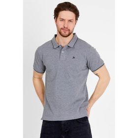 JAHR MARC Gri Kısa Kollu Polo Yaka Erkek T-Shirt