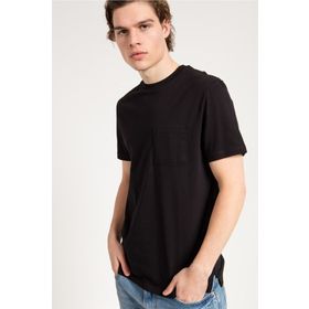 JAHR MARC Önü Cepli Basic Siyah Erkek T-shirt