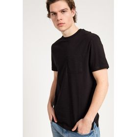 JAHR MARC Önü Cepli Basic Siyah Erkek T-shirt