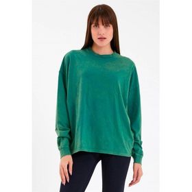 JAHR MARC Oversize Yeşil Uzun Kollu Kadın T-shirt