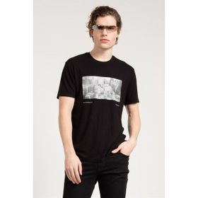 JAHR MARC Siyah Baskılı Basic Erkek T-shirt