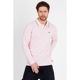 JAHR MARC Uzun Kollu Pembe Polo Yaka Erkek T-Shirt