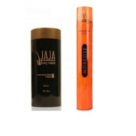 Jaja 50 gr Koyu Kahve Dolgunlaştırıcı Saç Fiberi + Morfose 400 ml Turuncu Saç Spreyi