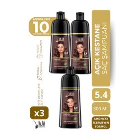 Jaja Açık Kestane 3x300 ml Beyaz Kapatıcı Şampuan