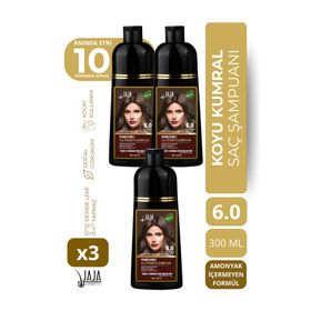 Jaja Koyu Kumral 3x300 ml Beyaz Kapatıcı Şampuan