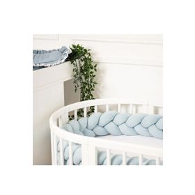 Jaju Baby 90 x 190 Bebek Mavisi 3 Örgü Beşik Koruyucu