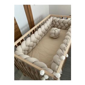 Jaju Baby Bej 100 x 200 4 Örgü Beşik Koruma