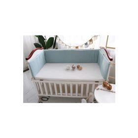Jaju Baby Mavi 100x200 cm Waffle Pike Kumaş Montessori ve Beşik Koruyucu