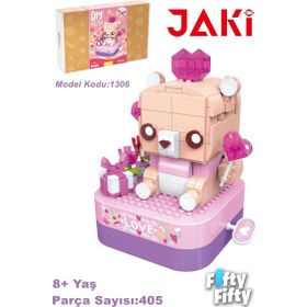 Jaki JK1306 Müzik Kutulu Ayıcık 405 Parça Oyuncak Yapım Seti