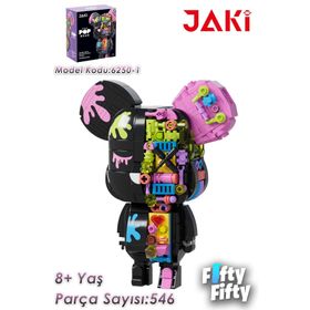Jaki JK6350-1 Maker Pop Mıknatıs Ayı 546 Parça Oyuncak Yapım Seti