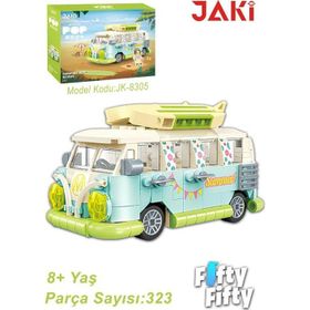Jaki JK8305 Maker Pop Tatil Otobüsü 323 Parça Oyuncak Yapım Seti