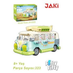 Jaki JK8305 Maker Pop Tatil Otobüsü 323 Parça Oyuncak Yapım Seti