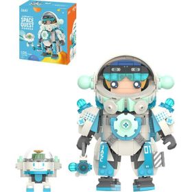 Jaki JK9107 Space Quest Serisi Mavi Astronot 488 Parça Oyuncak Yapım Seti