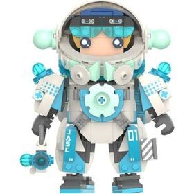 Jaki JK9107 Space Quest Serisi Mavi Astronot 488 Parça Oyuncak Yapım Seti