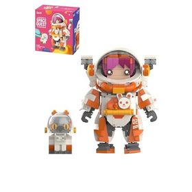 Jaki JK9108 Space Quest Serisi Turuncu Astronot 497 Parça Oyuncak Yapım Seti
