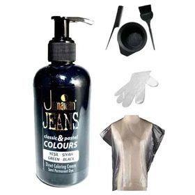 Jamaican Jeans Color Yeşil Siyah Saç Boya Seti